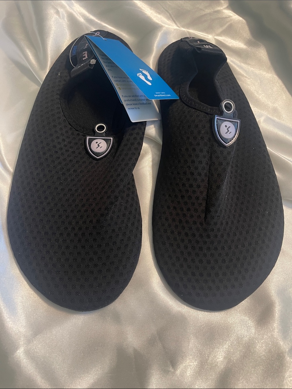 Black Water Shoes with Shield Logo